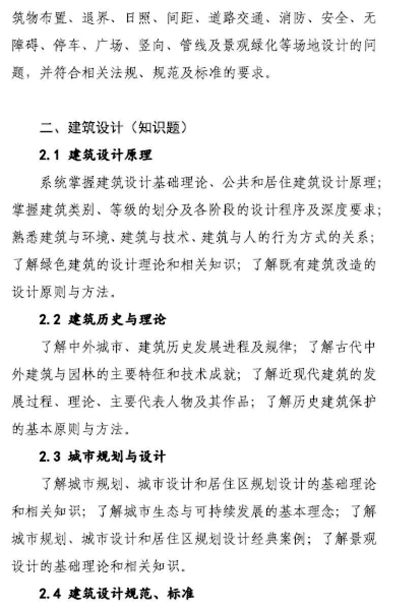 大事件！9門變6門！一級注冊建筑師考試大綱（21版）發(fā)布，2023年執(zhí)行！